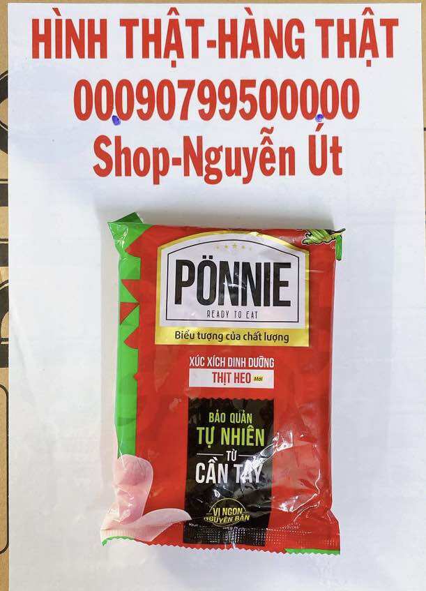 [HCM]xúc xích ponnie thịt heo bịch 5 cây x 35g
