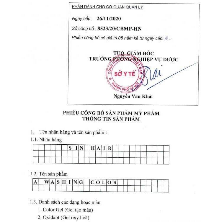 Dầu gội nhân sâm phủ bạc tóc SinHair