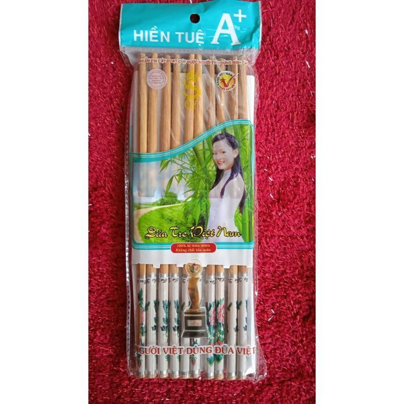 Đũa tre Việt Nam Hiền Tuệ 10 đôi