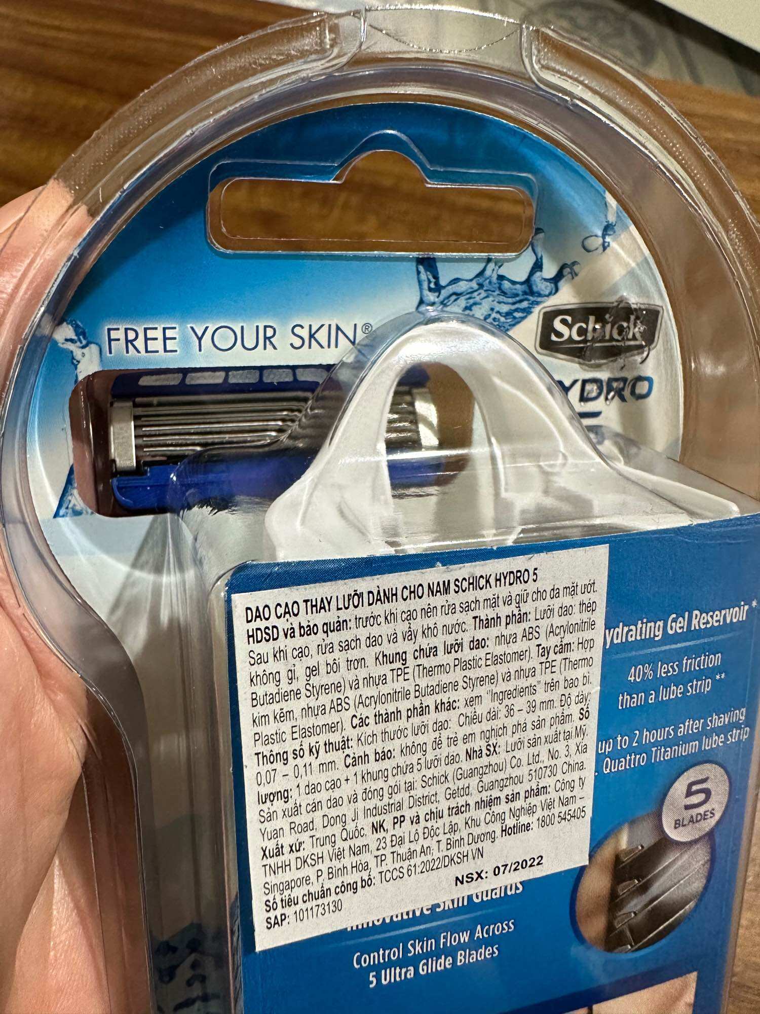 Cán dao cạo thay lưỡi Schick hydro 5