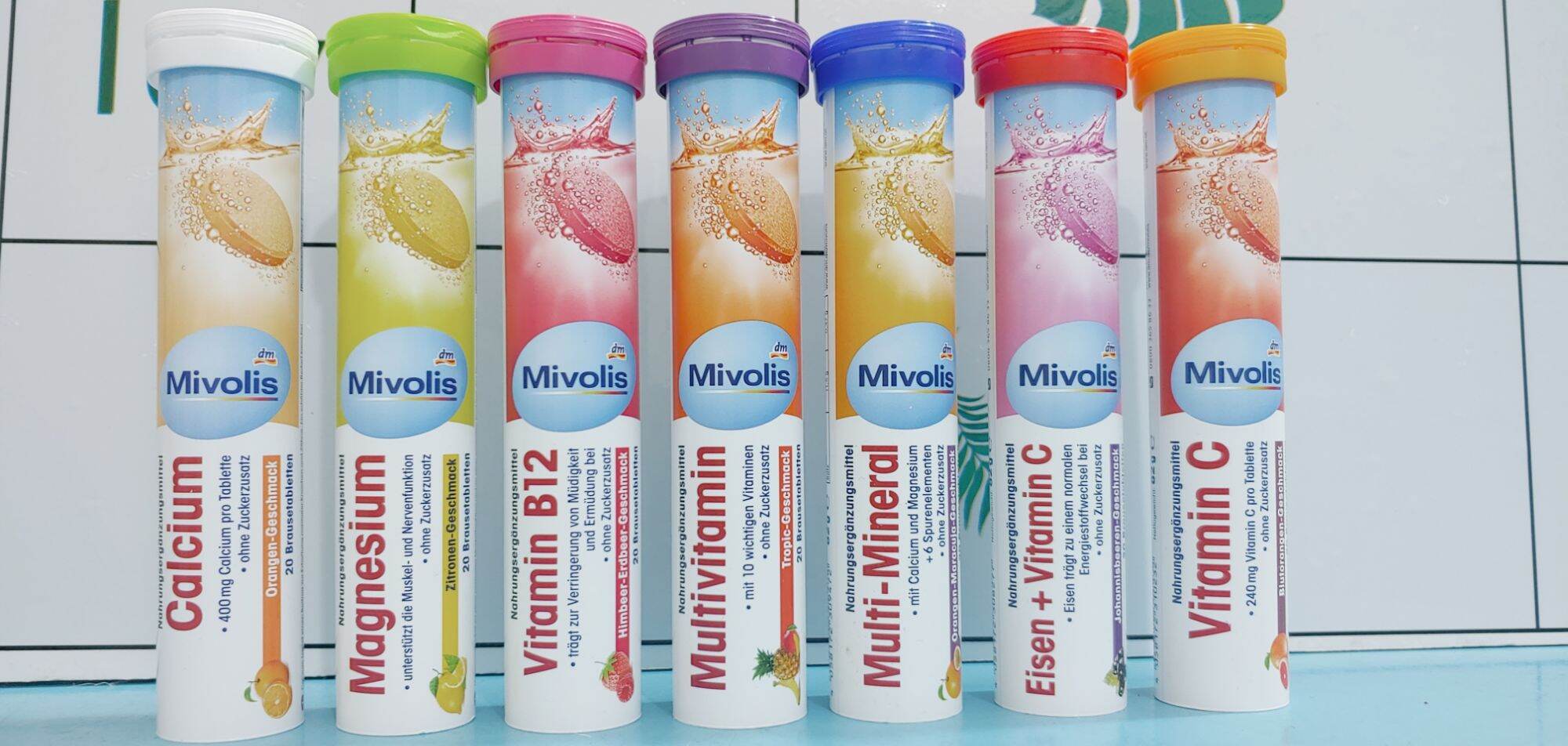 Viên sủi cung cấp vitamin và khoáng chất Mivolis Hàng nội địa Đức hộp 20