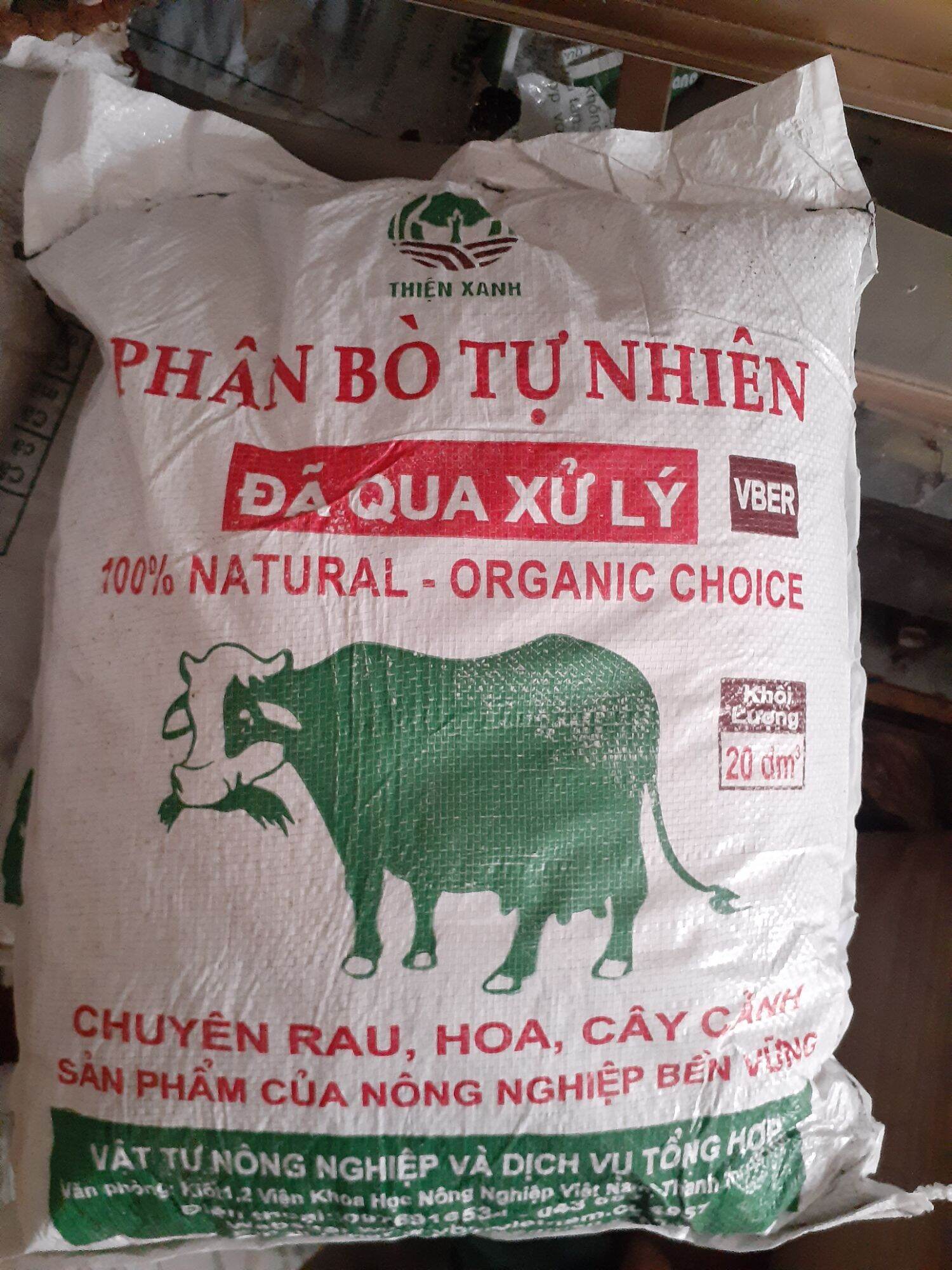Phân bò khô nguyên chất đã qua xử lý