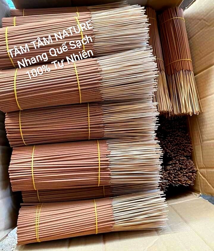 [ XẢ HÀNG ] 1KG Nhang Quế  Quảng Ngãi - Nhang Sạch Tâm Tâm 100% Thành Phần Tự Nhiên Thơm Ngọt, Chân Tăm Mộc Không Cuốn Tàn, An Toàn Không Độc Hại