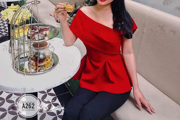 Bigsize Áo Peplum Rớt vai