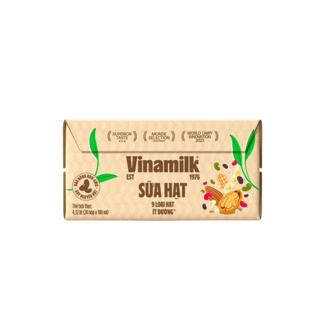 Thùng 24 Hộp Sữa 9 Loại Hạt Vinamilk Super Nut 180ml