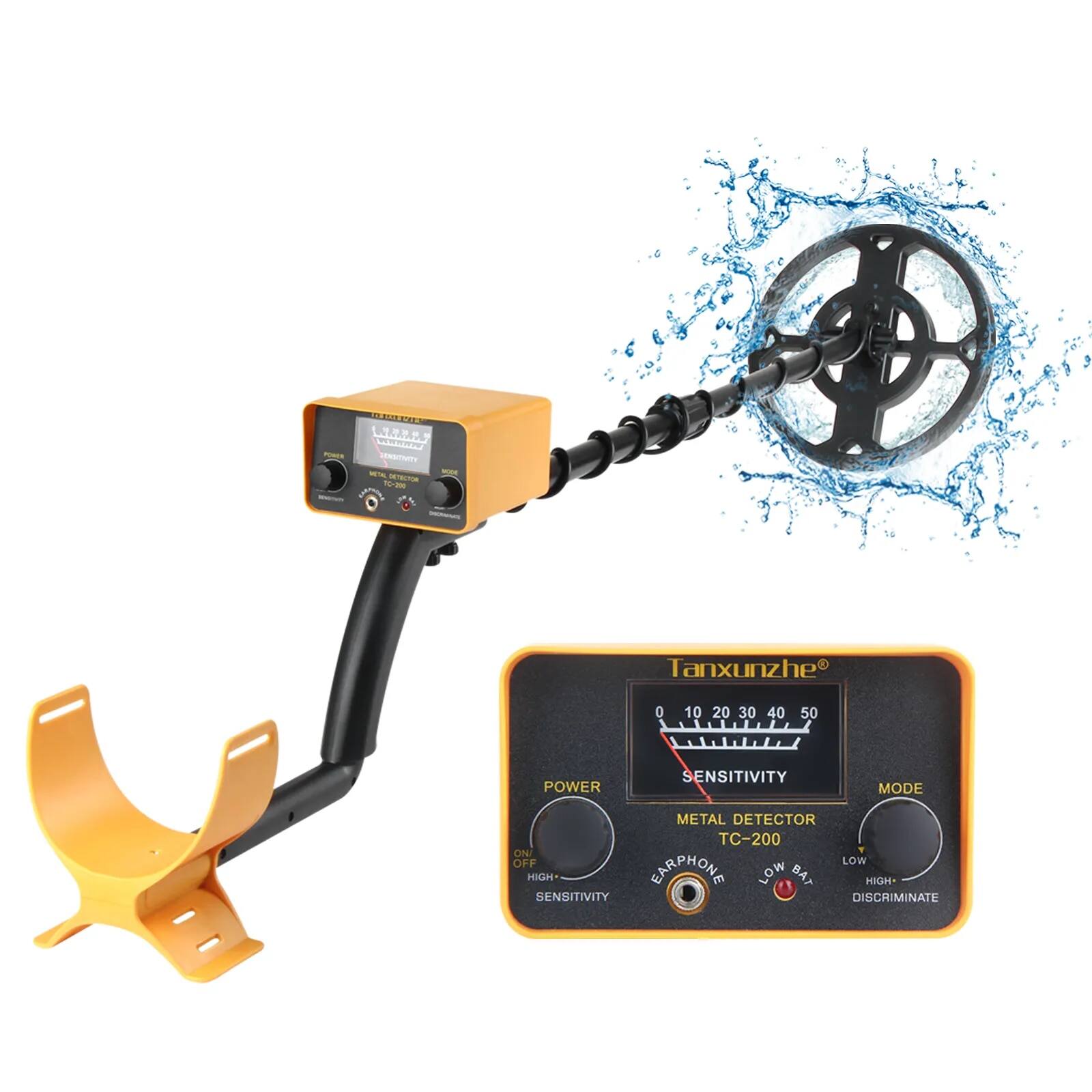 Tanxunzhe tc-200y nâng cấp máy dò kim loại dưới lòng đất dây sắt kim loại máy dò vàng có thể điều chỉnh theo dõi cho kho tàng tìm kiếm mới
