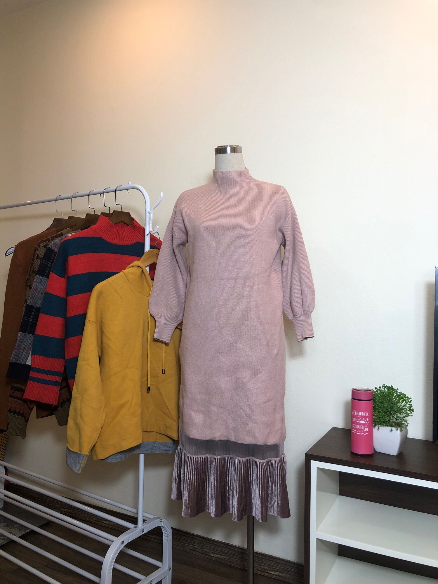 [2Hand] Đầm len dáng dài phong cách Hàn Quốc