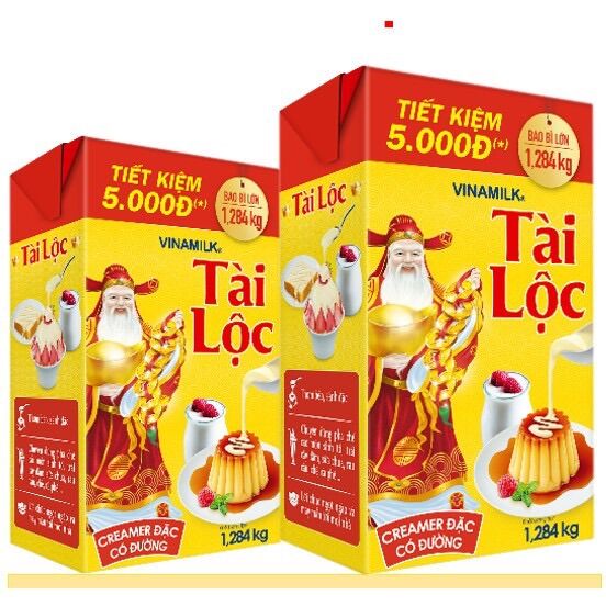 [Date 2024] Sữa đặc Vinamilk Tài Lộc 1.284kg (hộp giấy)