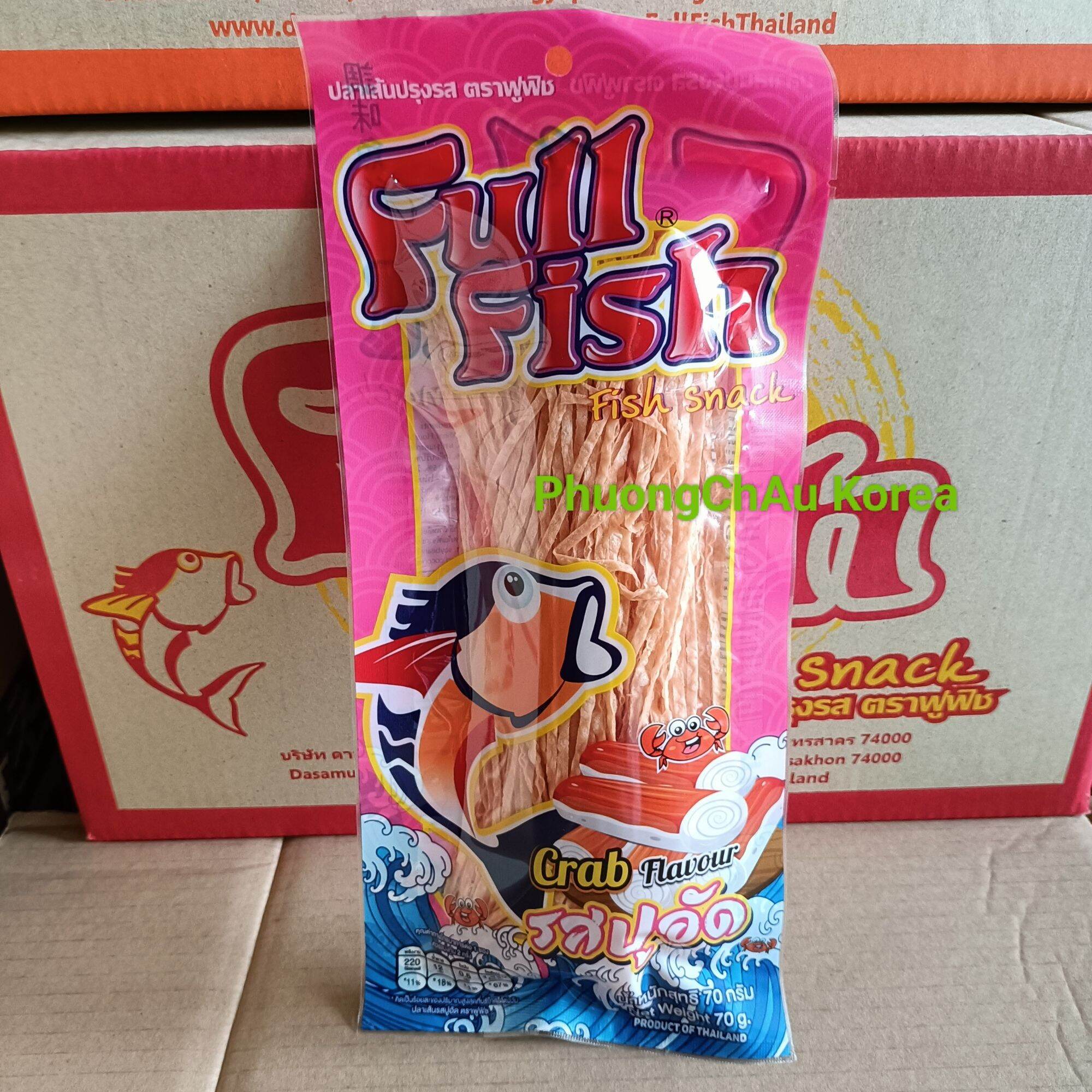 Snack cá khô sợi Full Fish Thái  Lan (gói 70g 5 vị)