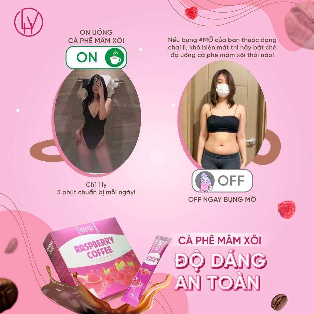 Combo 3 tặng 1 cà phê mâm xôi đỏ chính hãng ( 3 hộp 15 gói và 1 hộp 7 gói)