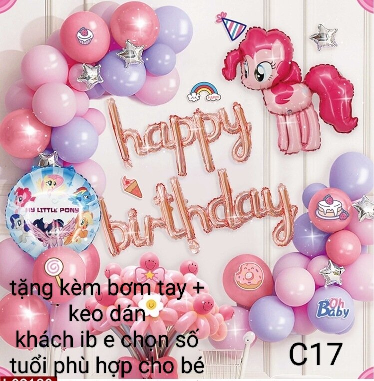 Bộ sinh nhật siêu xinh cho bé gái,trang trí tiệc sinh nhật,thôi nôi