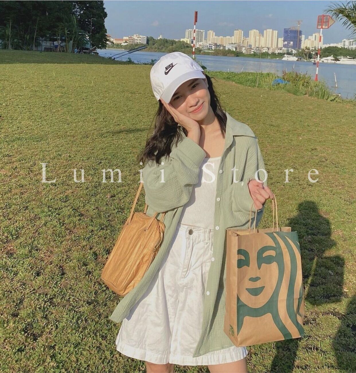 Áo sơ mi nhăn basic chất đũi xốp mềm Freesize Lumii