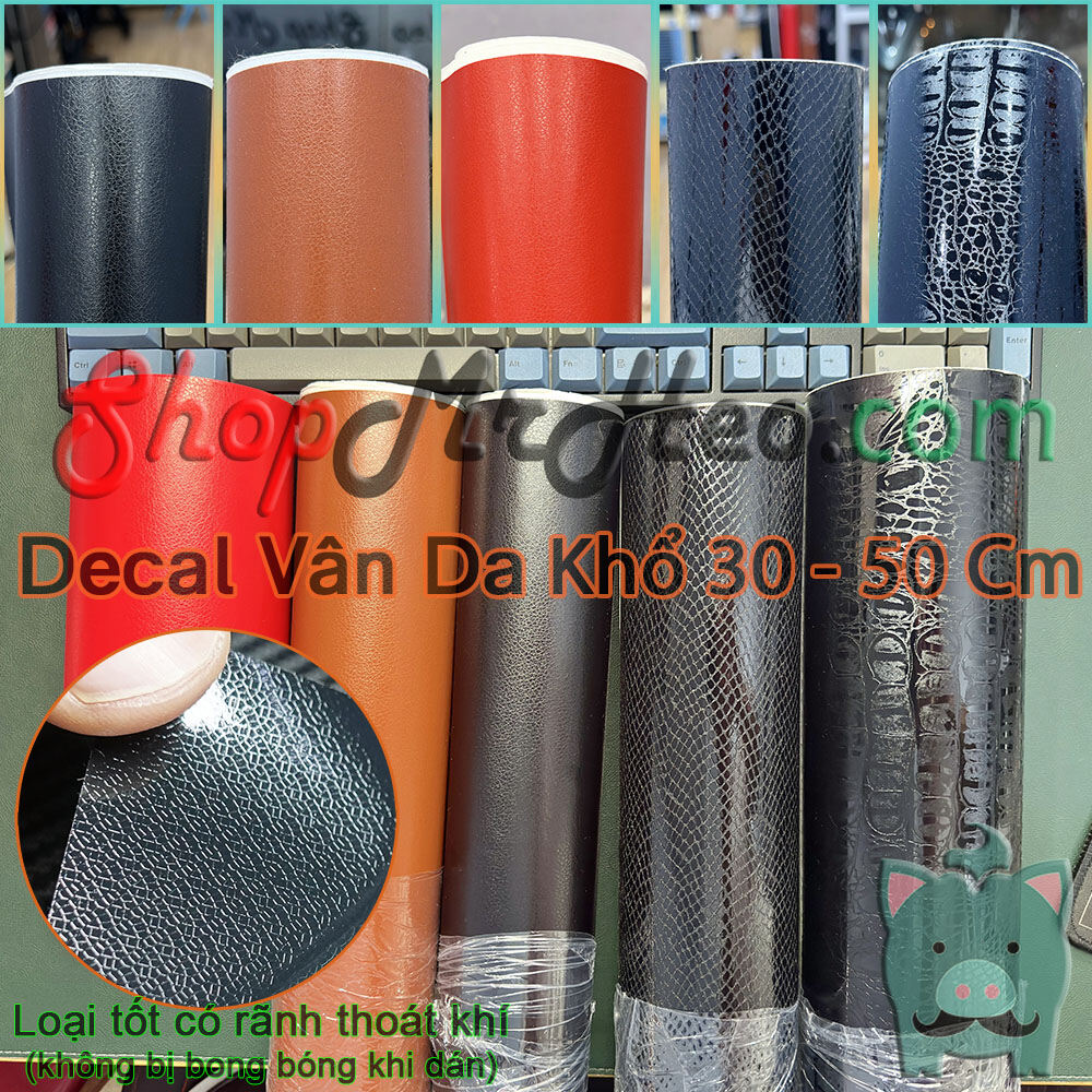 [Roll 30.60cm] Faux Leather Vinyl Decal (Cowhide, Snake Skin, Crocodile Skin) - Decal for Phones, Laptops, Cars, Vehicles Giá 39,500 Đồng*Miễn phí vận chuyển