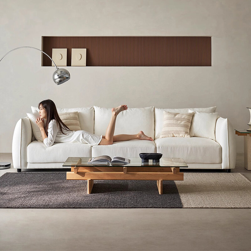 SHENGNIWEIER | French Cream Style Linen Sofa Giá 20,711,000 Đồng*Miễn phí vận chuyển