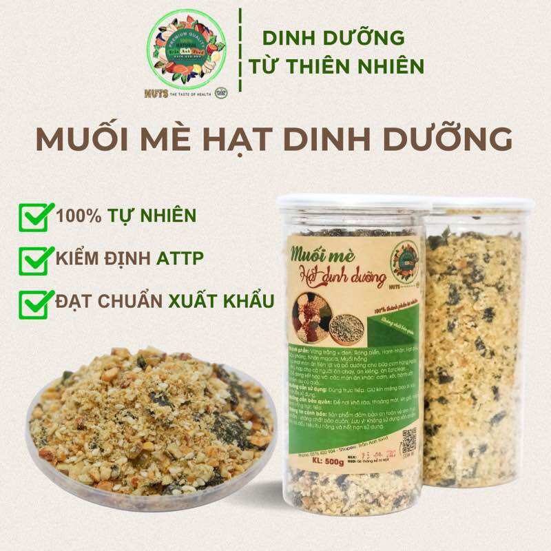 Muối mè rong biển hạt dinh dưỡng 500gr thơm ngon