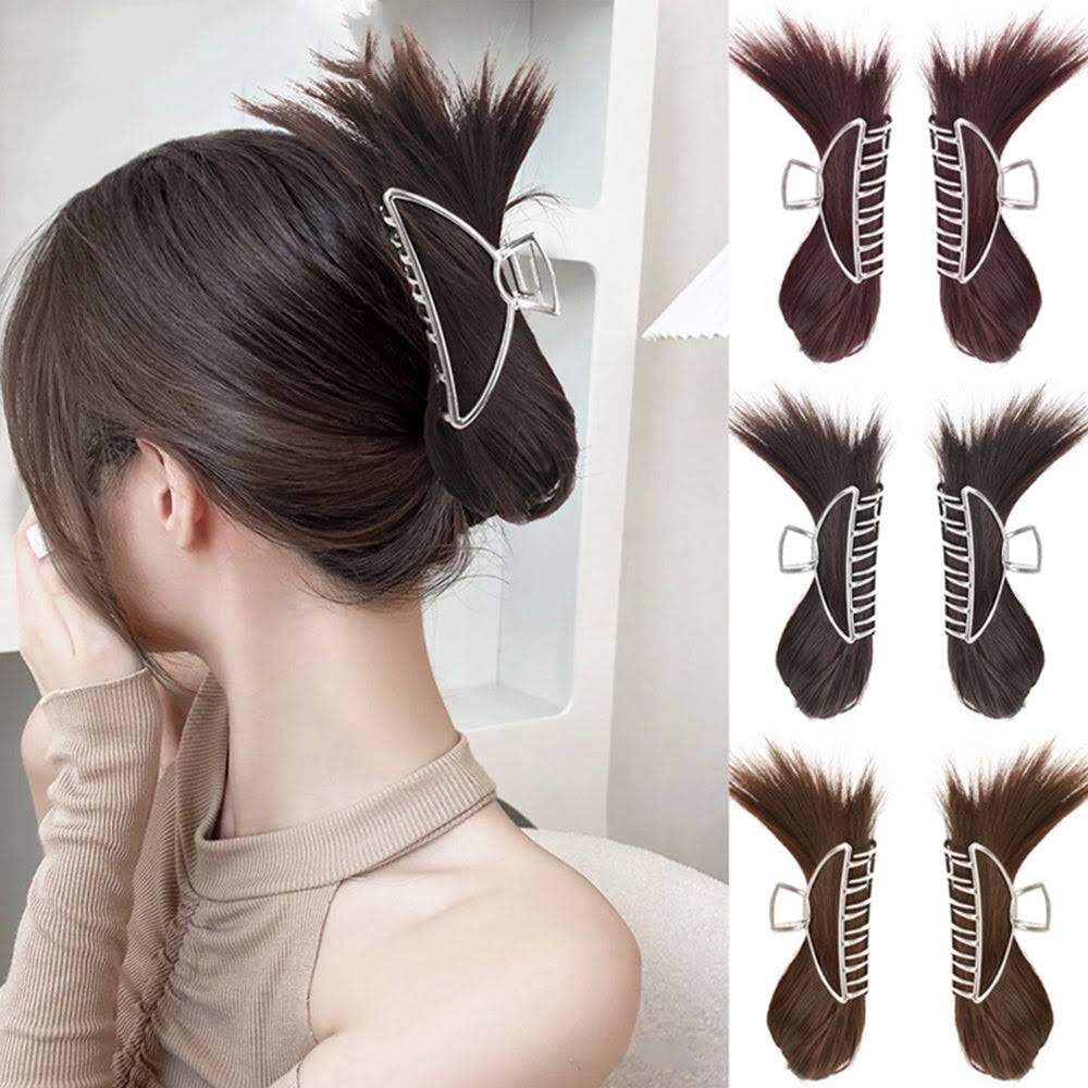 Kẹp tóc giả kèm đuôi tóc búi sang trọng Pk023