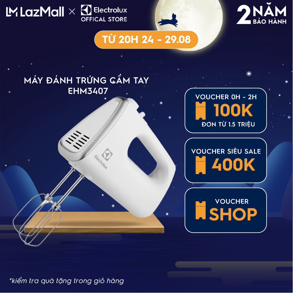 Máy đánh trứng cầm tay Electrolux EHM3407 - Trộn đa năng, dễ dàng vệ sinh
