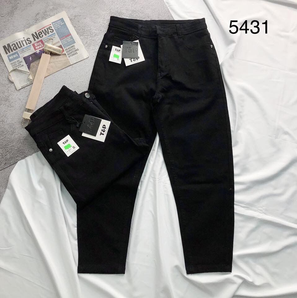 Quần jean baggy bigsize đen co dãn