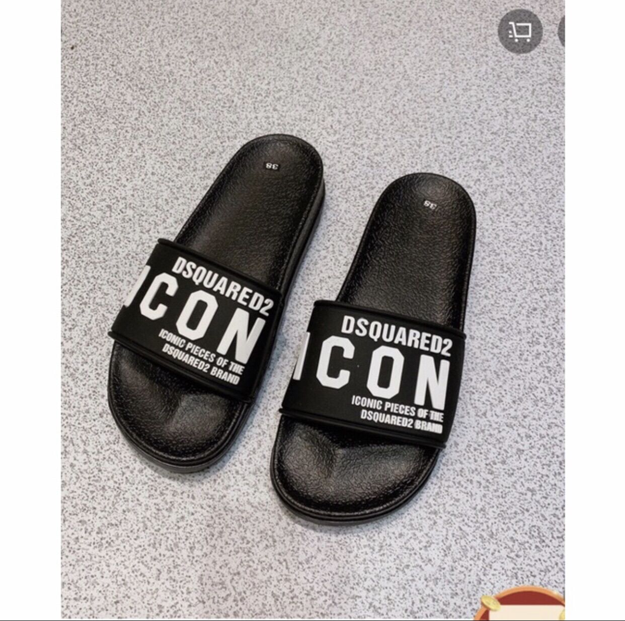 Dép Icon , Dsquared cho cả Nam và Nữ, dép chữ đẹp, dép lê