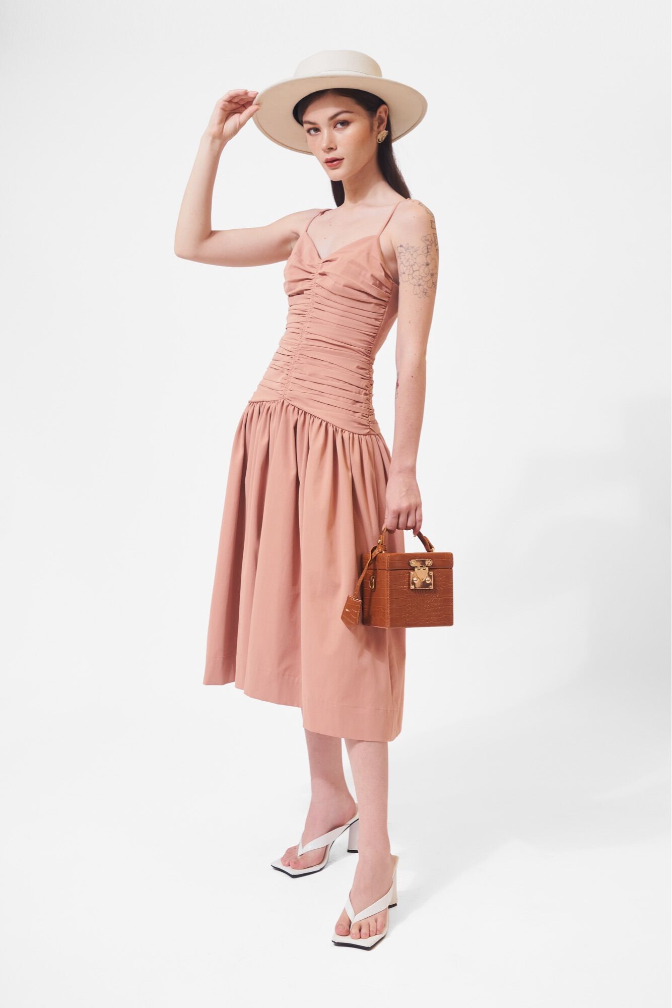 Đầm Dài Kiểu Nhún Eo - Dasha Midi Dress