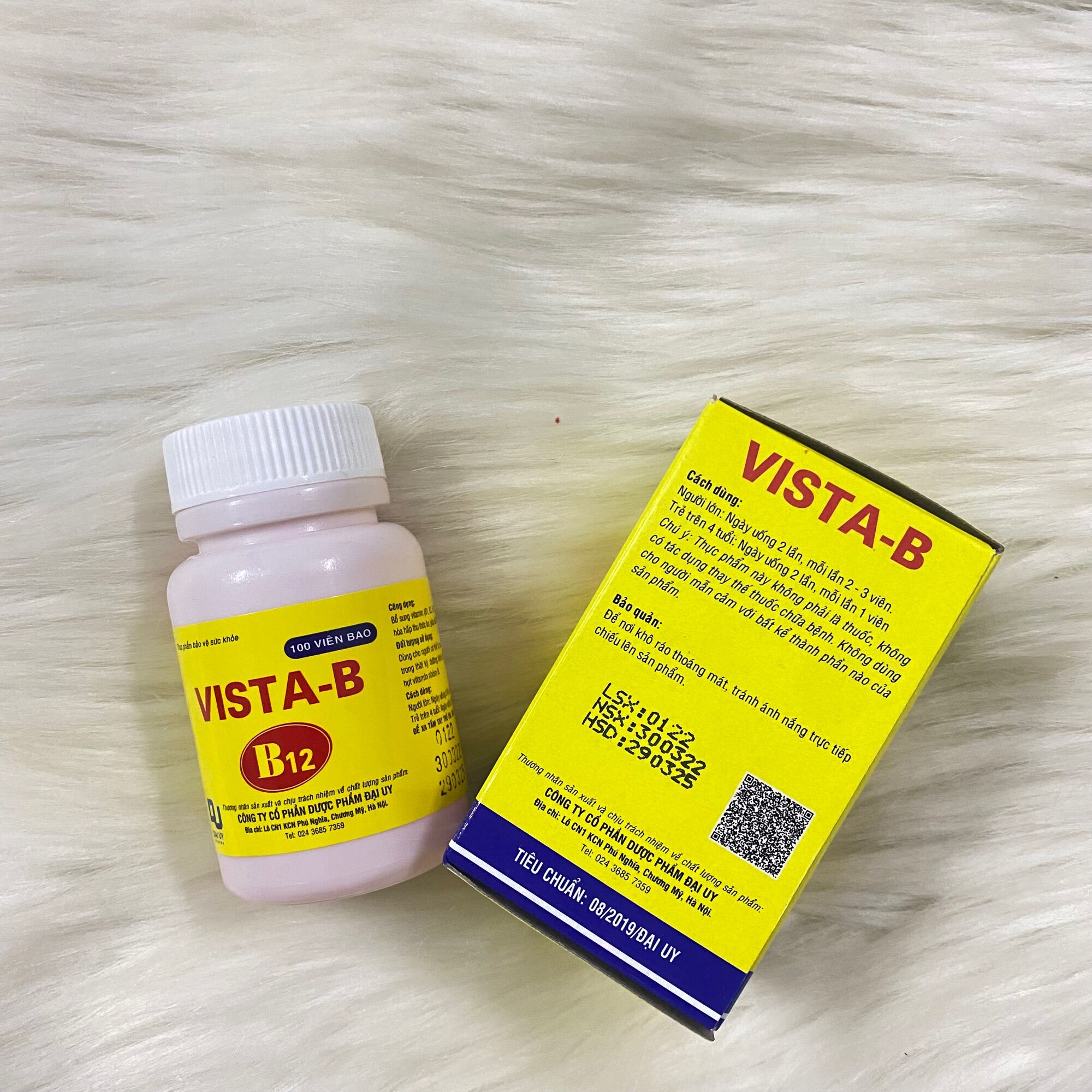 VISTA-B12 hộp 100 viên - Bổ sung vitamin nhóm B, tăng cường chuyển hoá hấp thu thức ăn, hỗ trợ phục hồi sức khoẻ
