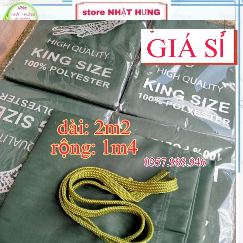 Võng dù cá sấu 2 lớp dày bền đẹp - dài 220m rộng 140cm - nặng 450gr - võng không kèm dây