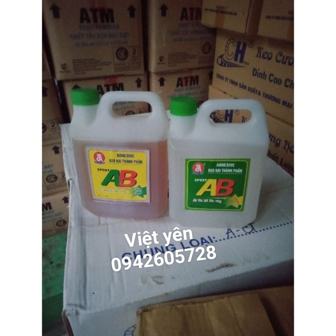Keo AB gắn gỗ-keo 2 thành phần dán gỗ cặp 4kg loại 1