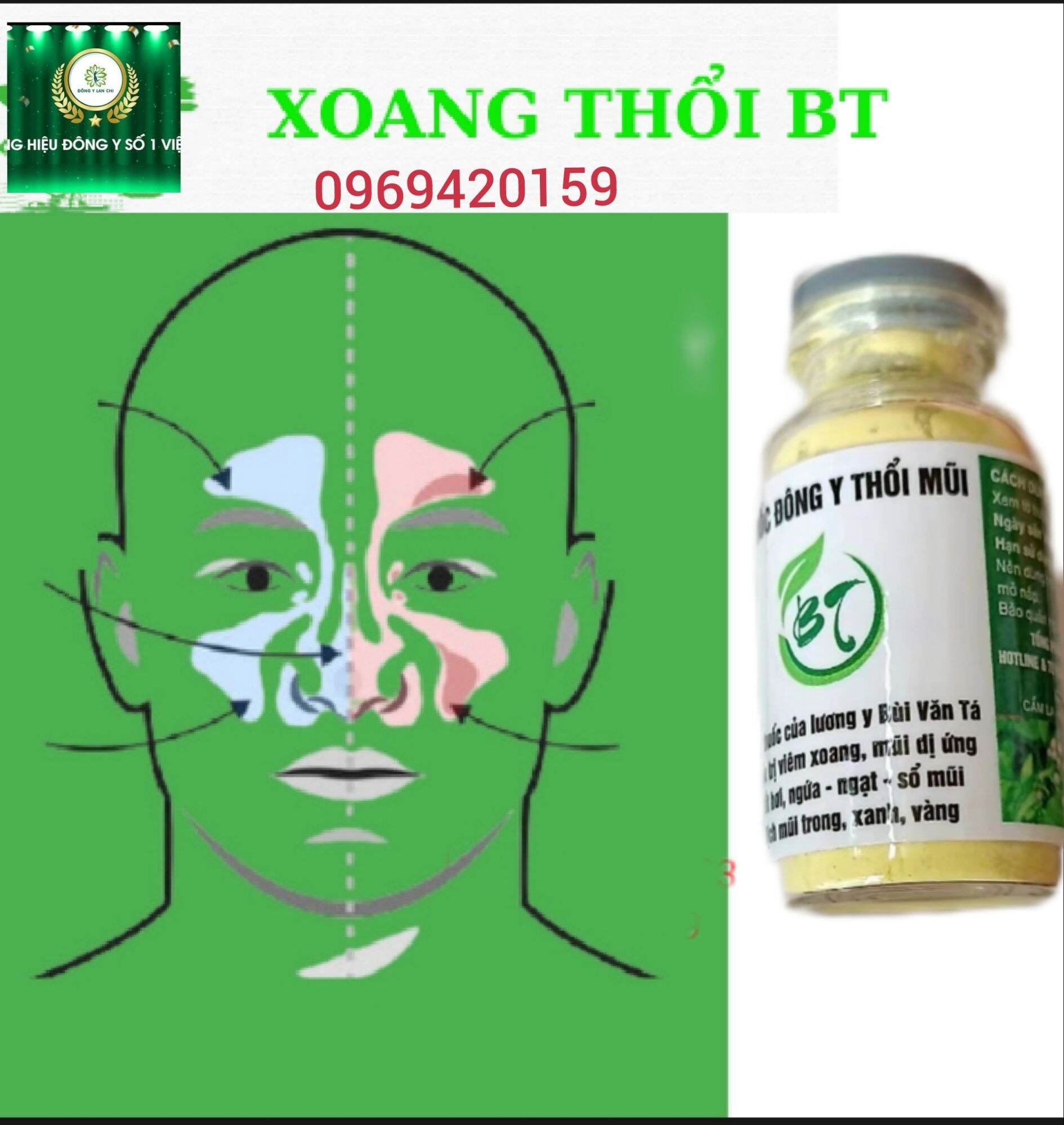 Sirum xoang, bột thổi xoang BT kèm dây thổi_lọ 30g