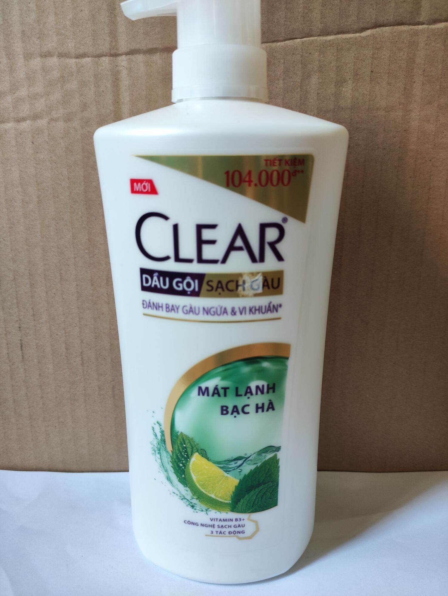 Dầu gội clear mát lạnh bạc hà chai 880g