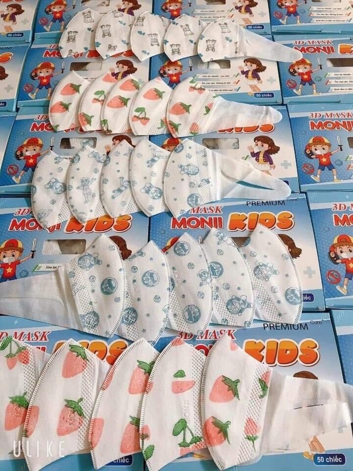 Khẩu trang 3d cho bé ôm sát mặt ko đau tai