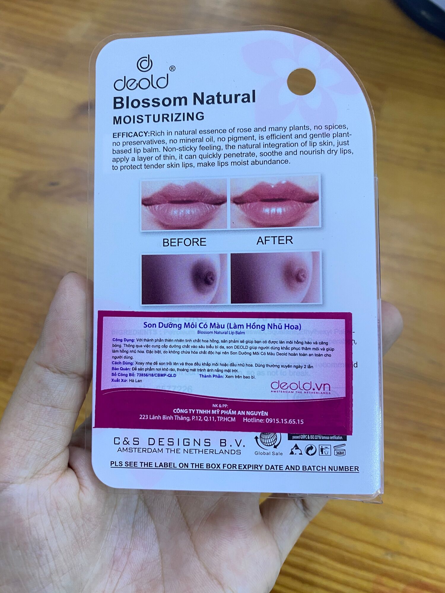 SON DƯỠNG HỒNG MÔI CHỐNG THÂM DEOLD BLOSSOM 3,3G