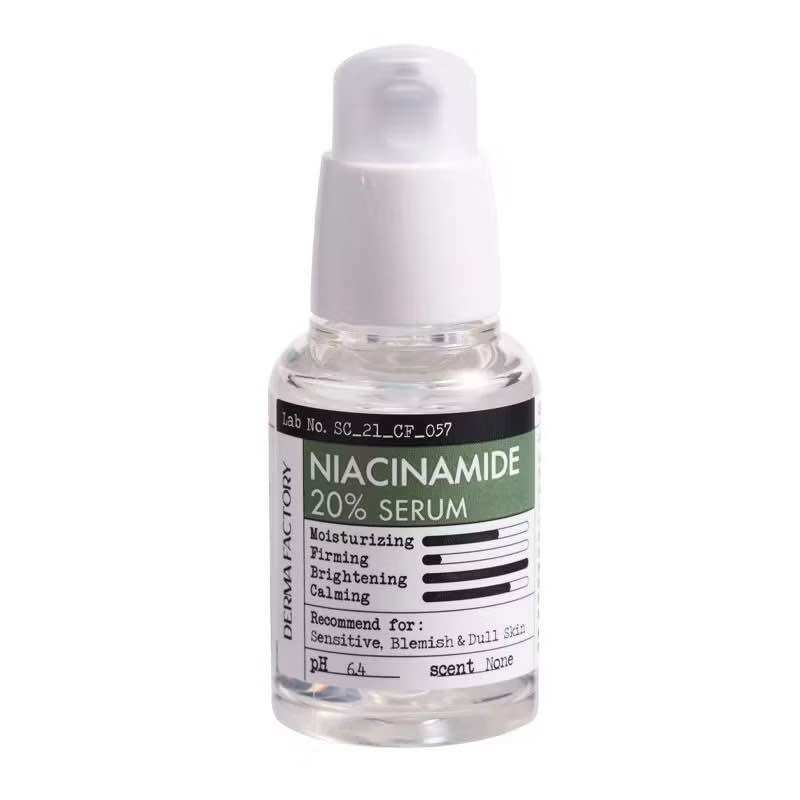 Derma Factory Niacinamide 20% Serum, Skin Whitening, Moisturizing, and Anti-Acne Essence