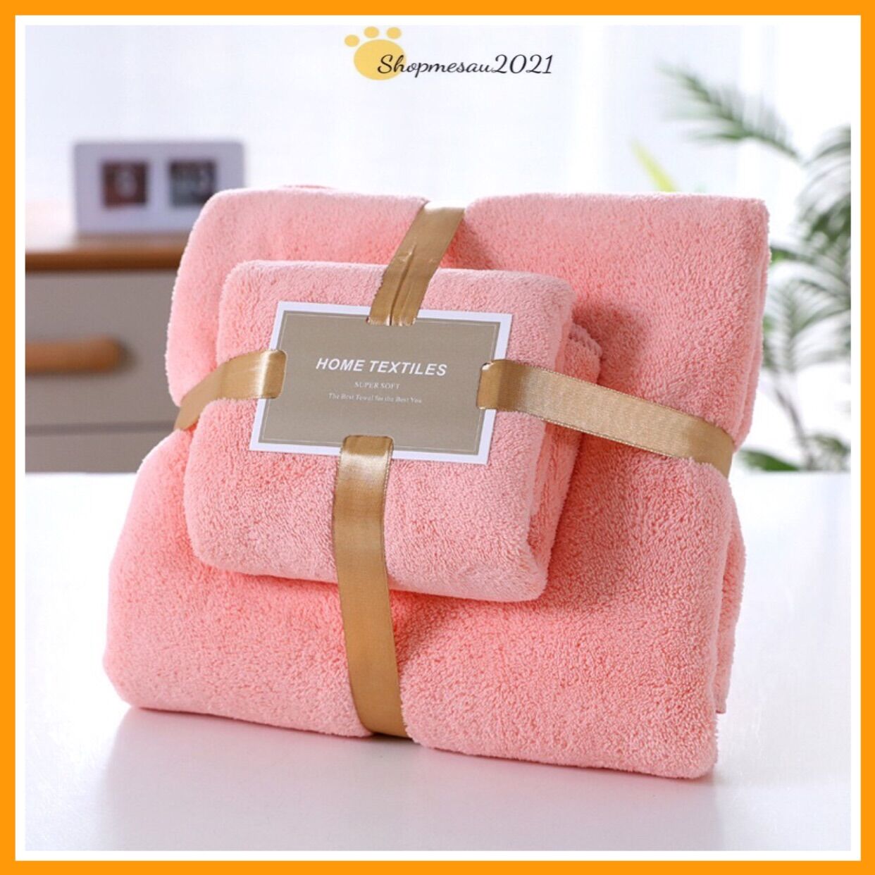 Khăn tắm lông cừu cao cấp, COMBO 2 Khăn 35x75cm và 70x140cm – Chất Liệu Lông Cừu Siêu Mềm , Thấm Hút Tốt