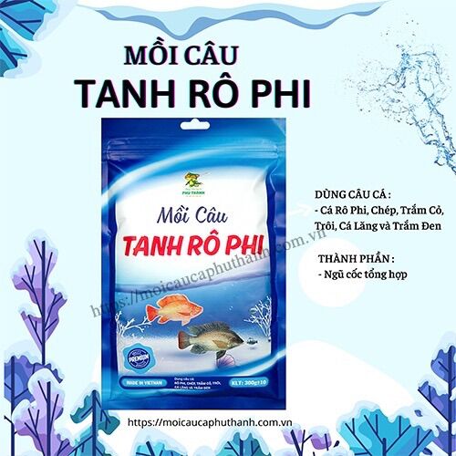 Mồi câu tanh cá rô phi chính hãng Phú Thành 300g