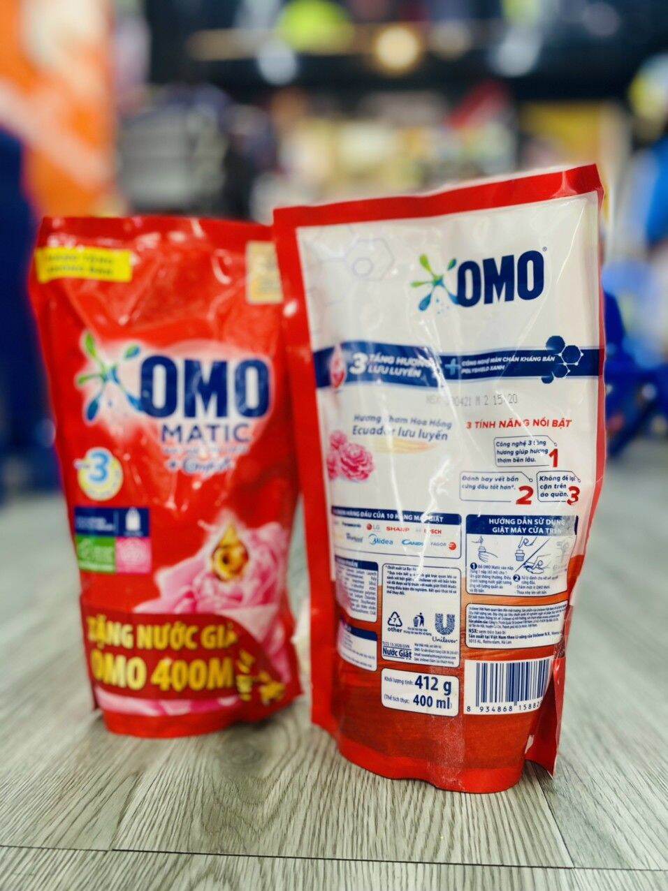 01 Gói Nước Giặt Omo Matic 400Ml