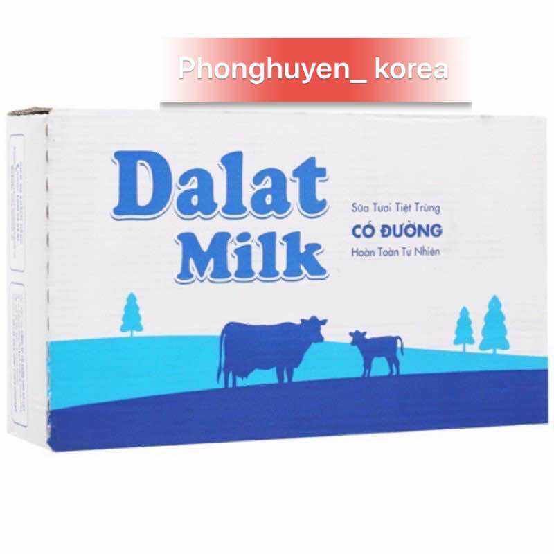 Thùng Sữa Tươi Tiệt Trùng Dalat Milk Bé 110ml x 48 hộp ( Bọc Chống Sốc )