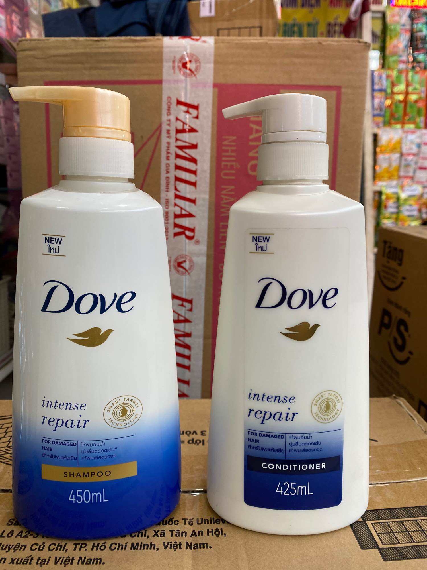 Dầu gội và dầu xả dove phục hồi thái lan 410ml