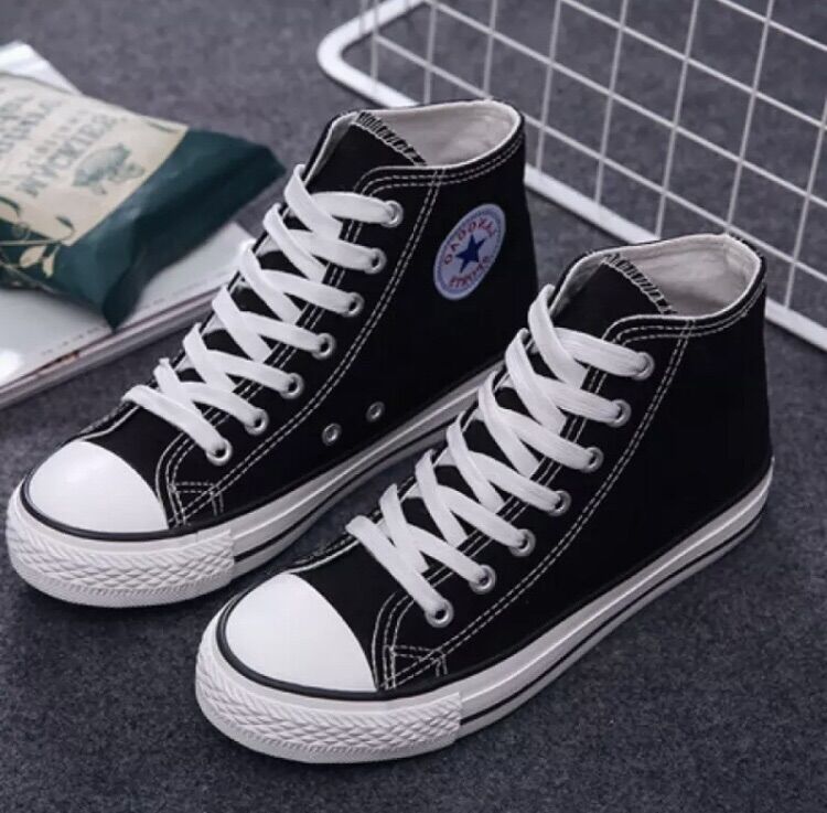 Giày cv đen trắng cao cổ nam , nữ. giày thể thao cv giay thể thao sneaker cvcao cổ đen trắng nam nữ