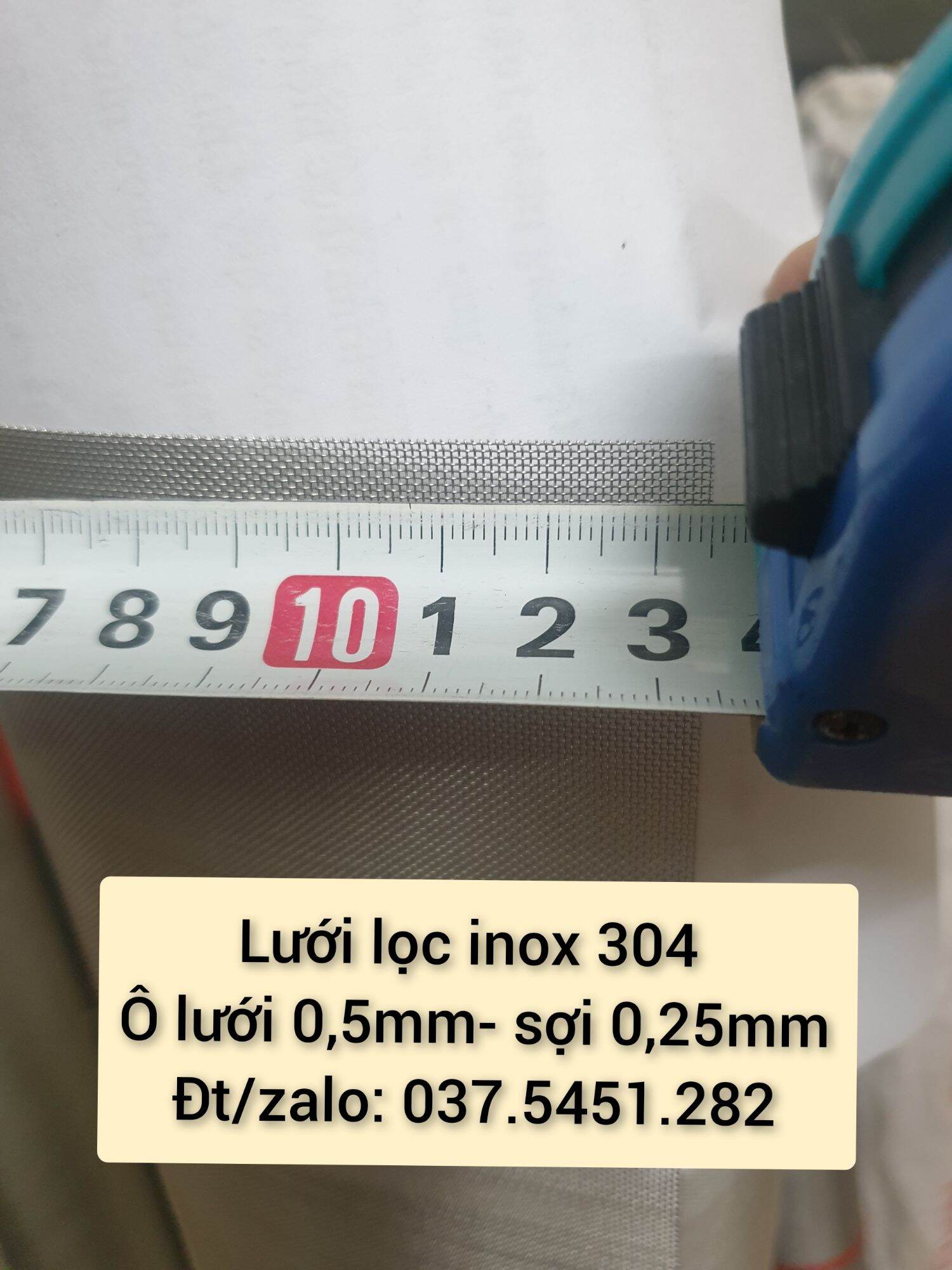 Lưới lọc inox 304 : ô lưới 0,5mm _ sợi 0,25mm
