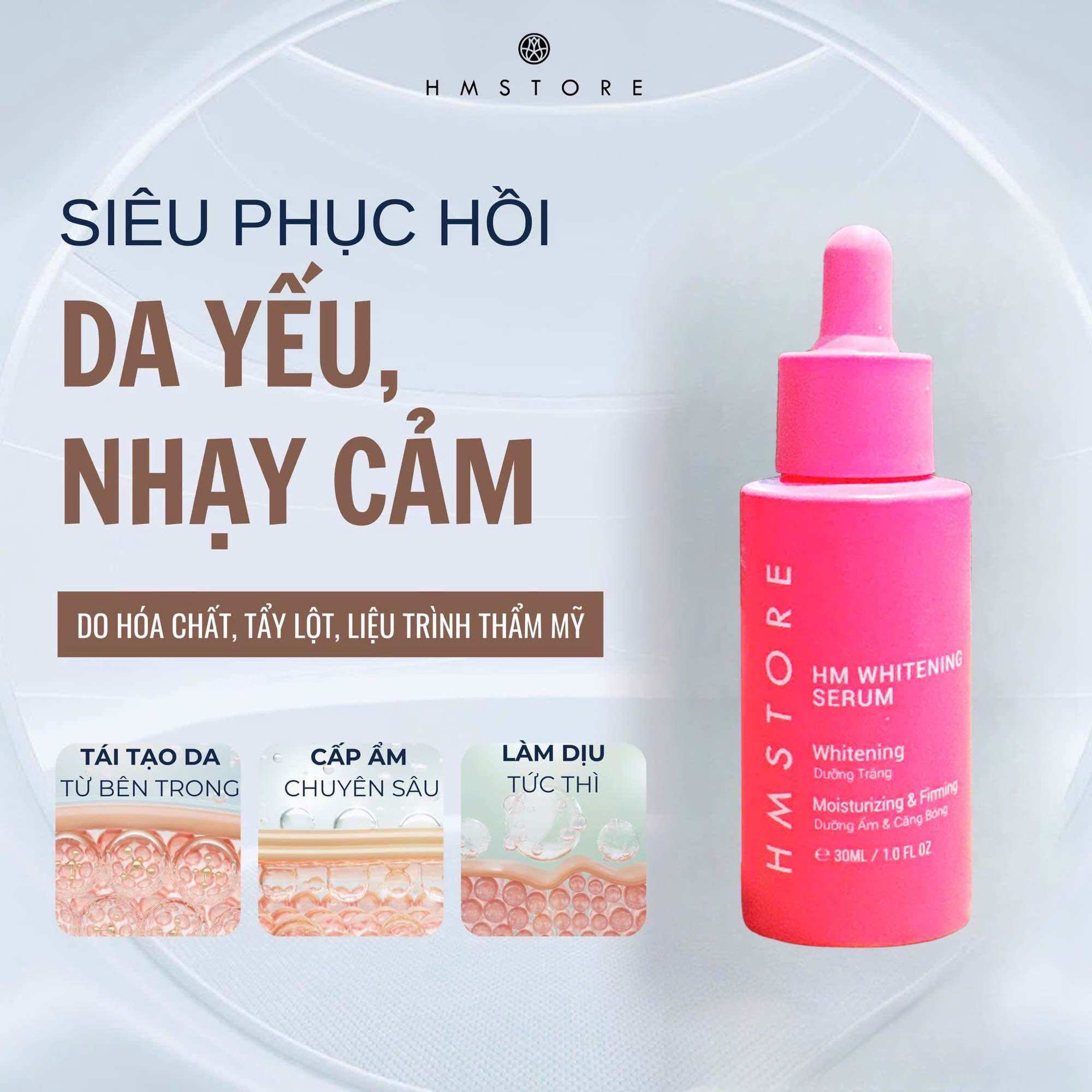 SERUM TRẮNG DA HM STORE MẪU BAO BÌ MỚI 2022