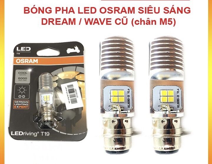 Đèn led cao cấp cho xe wave, dream.....2 bóng cực sáng - giá 1 đôi