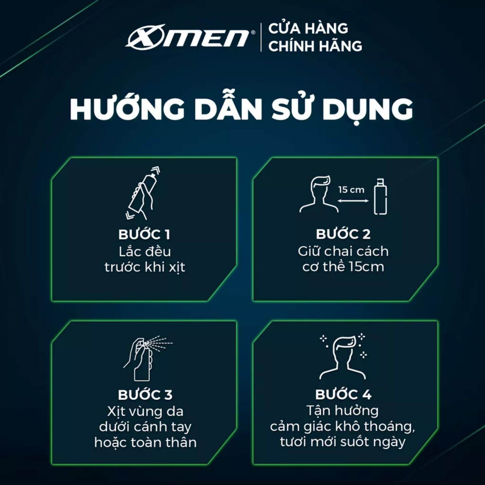 Xịt khử mùi Xmen hương nước hoa 140ml