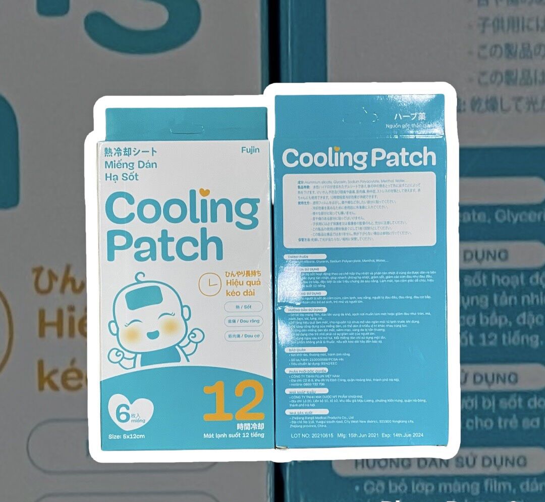 Dán hạ sốt Cooling patch hàng Việt nam chất lượng cao công ty FUJIN