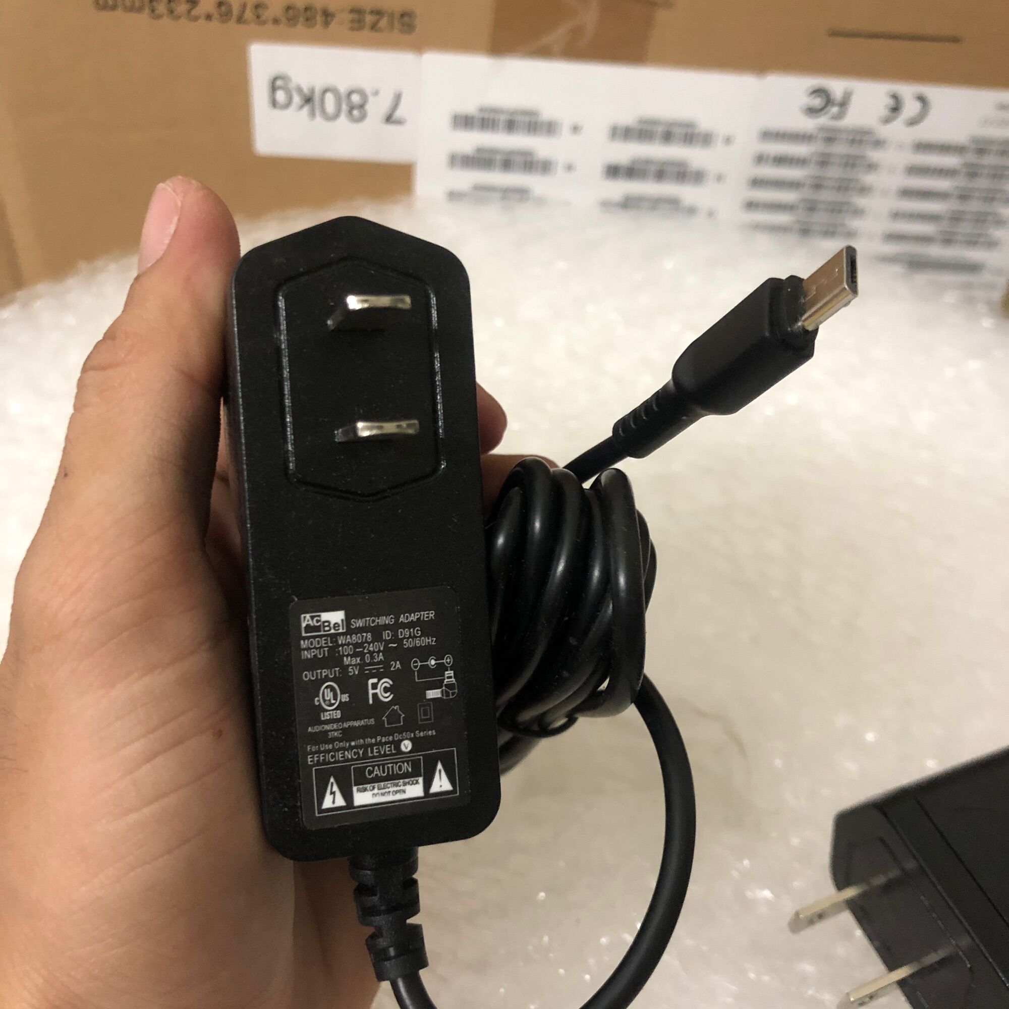Nguồn camera Ezviz,imou,yoosee 5v 2a chân dẹp micro