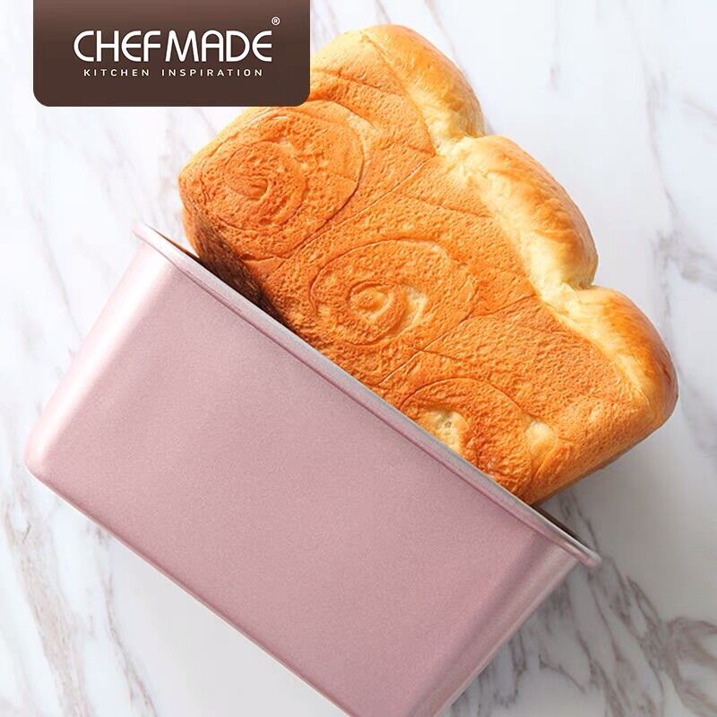 Khuôn Loaf hình chữ nhật chính hãng Chefmade màu hồng chống dính tốt
