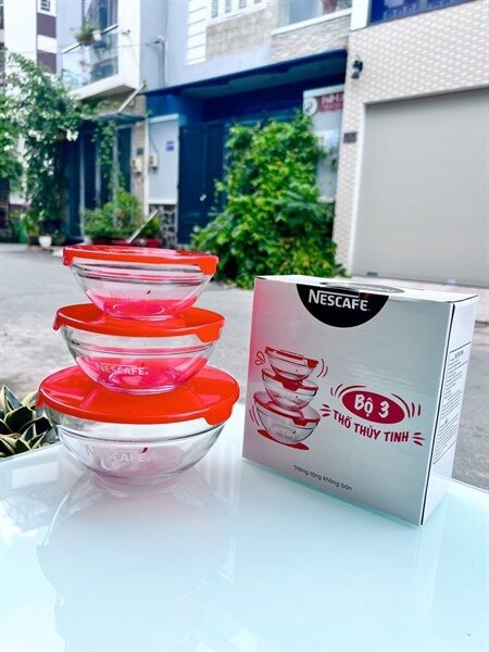 Bộ 3 thố thủy tinh có nắp