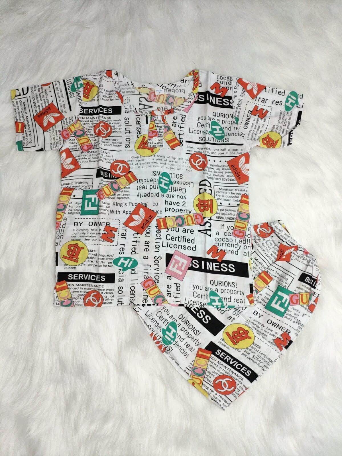 Bộ quần áo tole lanh cho bé trai size 7 từ 13 - 14kg