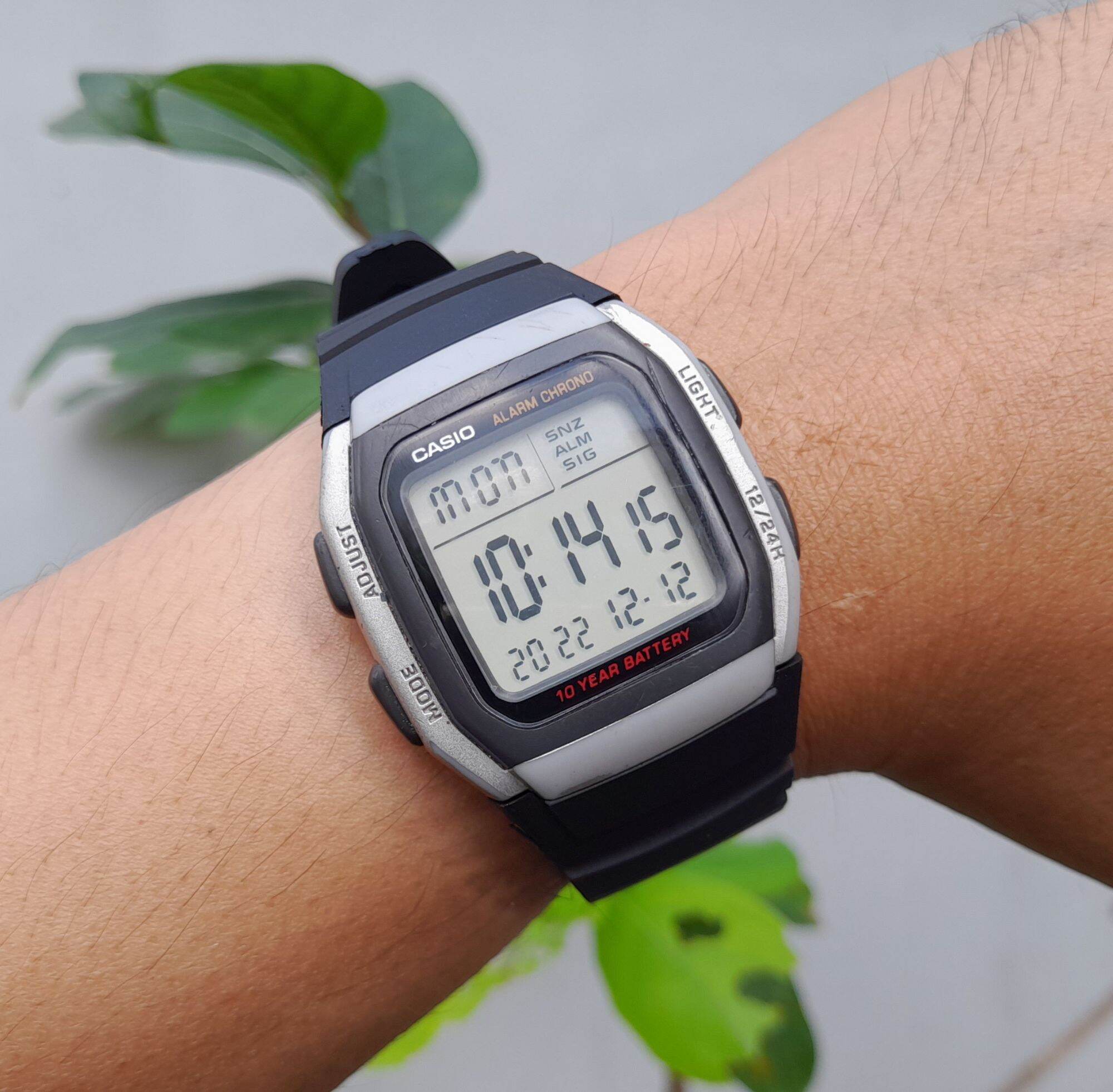 Đồng hồ Nam Nữ Casio Vintage W-96H vuông điện tử