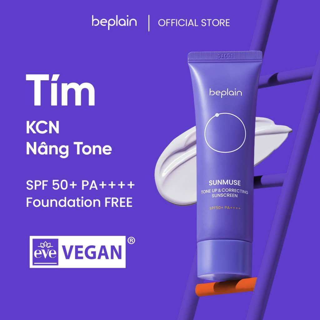 Kem chống nắng beplain Sunmuse Vật Lý Nâng Tone nhẹ nhàng SPF 50+ PA++++ 50ml - H.E.E COSMETIC