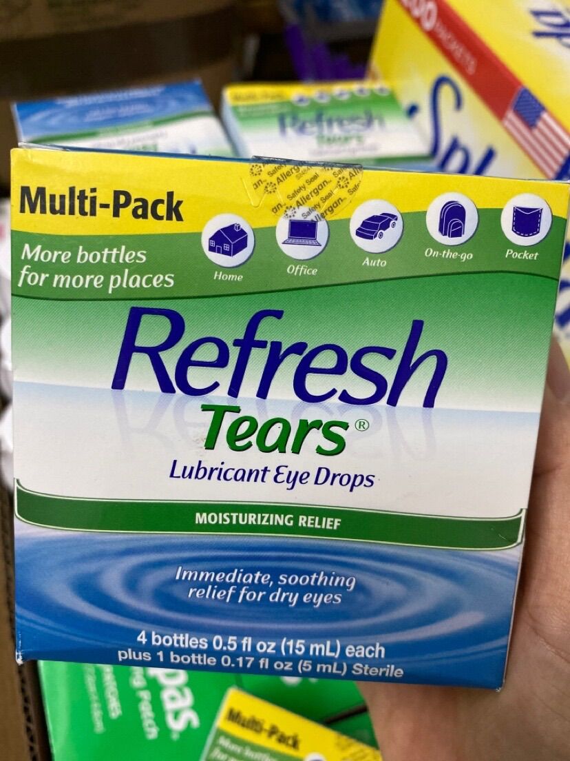 Nước nhỏ mắt Refresh nhập khẩu Mỹ Tears Lubricant Eye Drops Combo (4 chai x15ml + 1 chai x5ml)